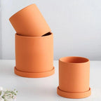 Plant Pot | Matte Glazed Ceramic & Matching Saucer | Sizes S–L