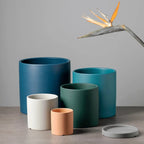 Plant Pot | Matte Glazed Ceramic & Matching Saucer | Sizes S–L