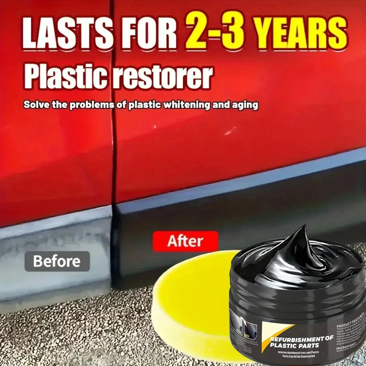 Polishing Wax | Plastic & Rubber Care & Non-Sticky Finish | 50 g Jar