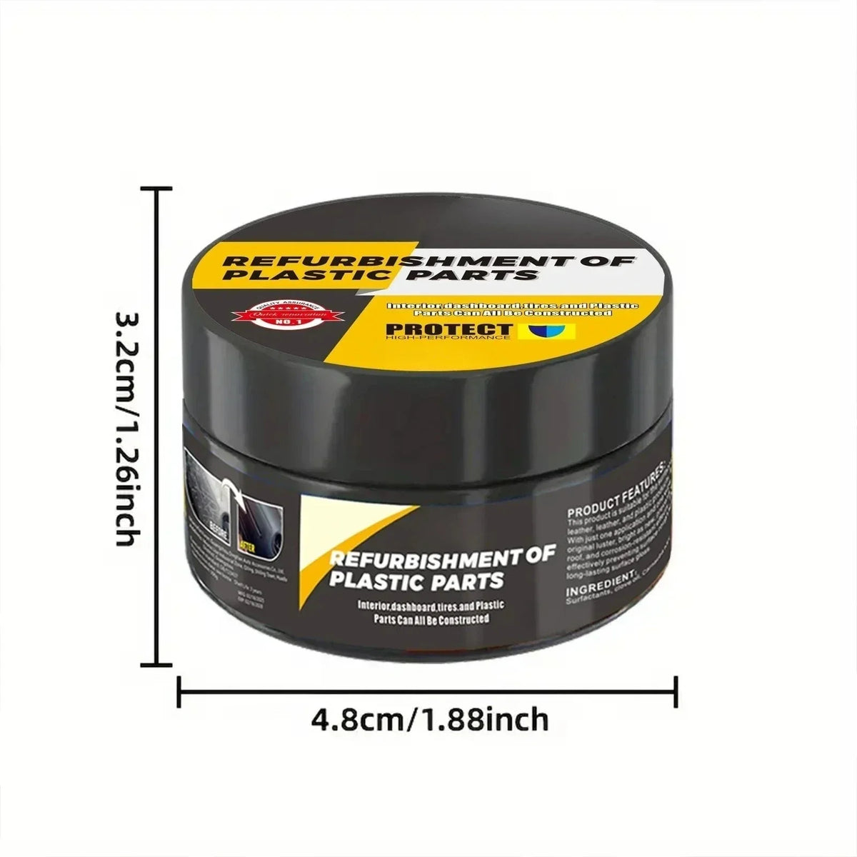 Polishing Wax | Plastic & Rubber Care & Non-Sticky Finish | 50 g Jar