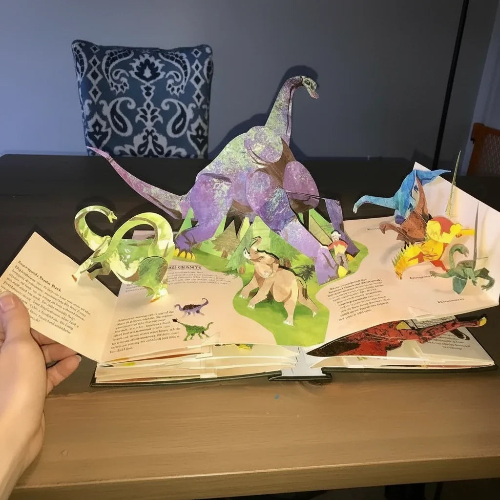 Pop-Up Book | Interactive 3D Dinosaur Scenes & Durable Pages
