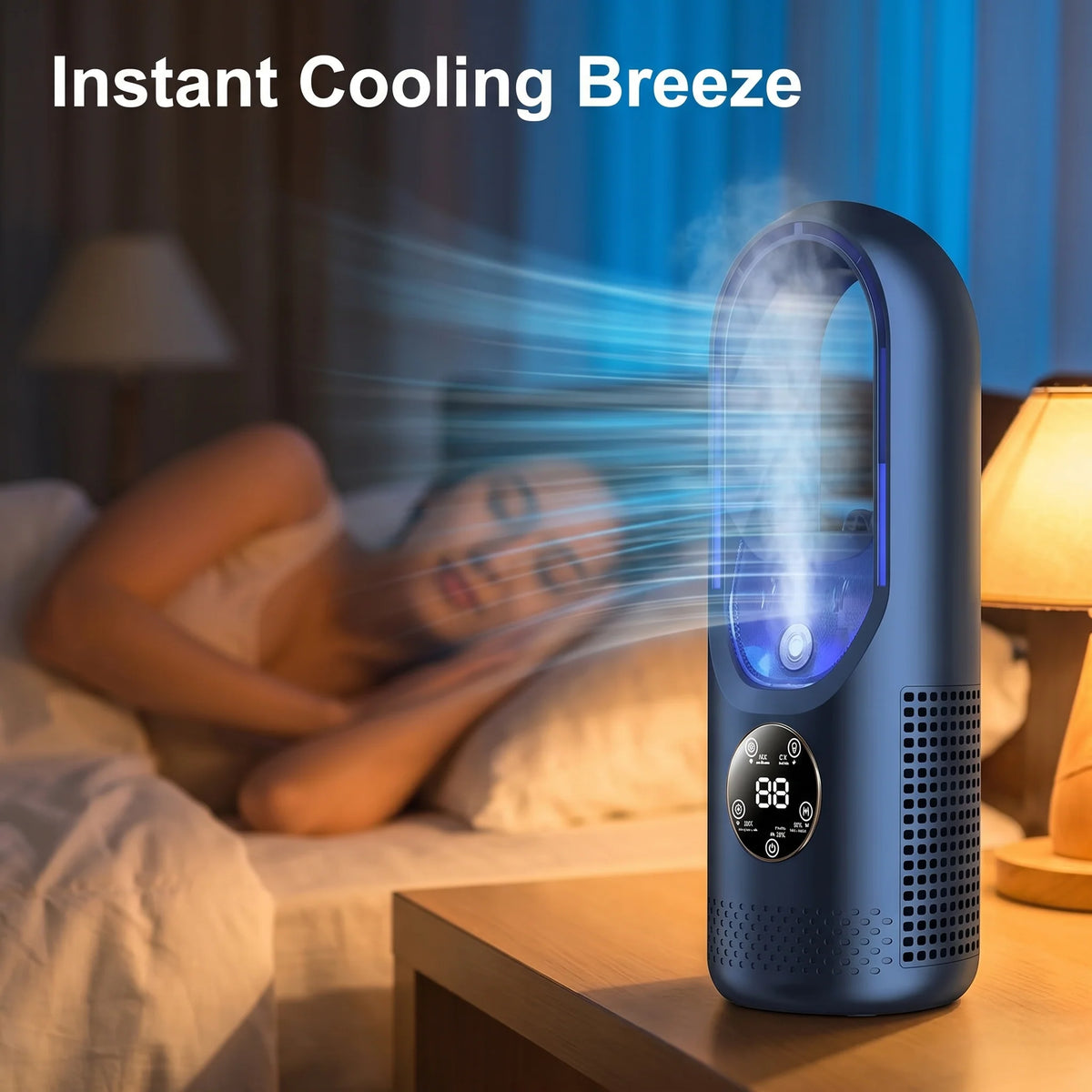 Portable Air Conditioner | Bladeless & Ultra-Quiet USB-Powered