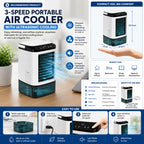 Portable Air Conditioner | Ultrasonic Cooling & 3-Speed | Up To 15 m²