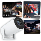 Portable Projector | 4K Ultra HD Wi‑Fi & Bluetooth Built-In Speakers