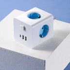 Power Cube Adapter | Compact 4 Outlets & USB