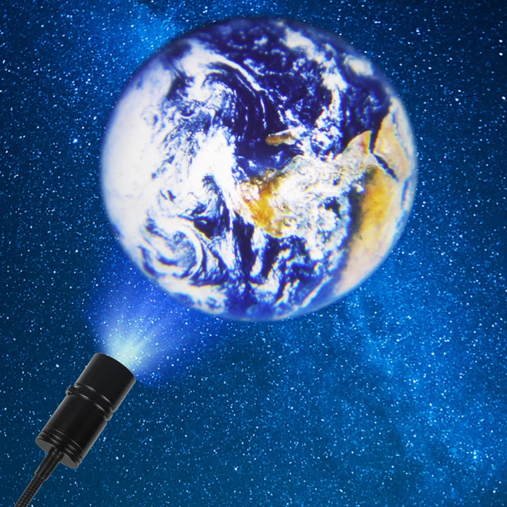 Projection Lamp | Earth & Moon Projection & Multicolor Modes | Up To 2 m Wall Coverage