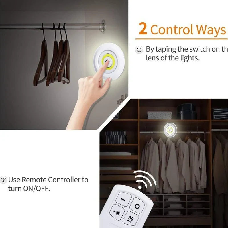 Puck Light | Tap & Remote Control | Rotatable Cover