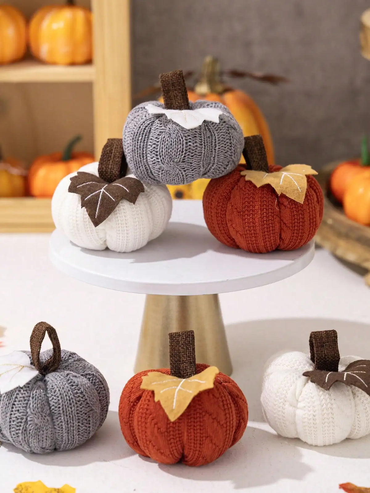 Pumpkin Decoration | Knit Fabric & Multifunctional | Small