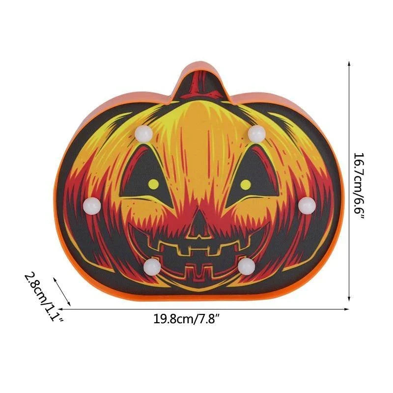 Pumpkin Night Light | Warm White LED & Battery-Operated | Wall-Mountable