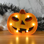 Pumpkin Night Light | Warm White LED & Battery-Operated | Wall-Mountable