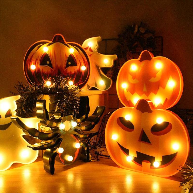 Pumpkin Night Light | Warm White LED & Battery-Operated | Wall-Mountable