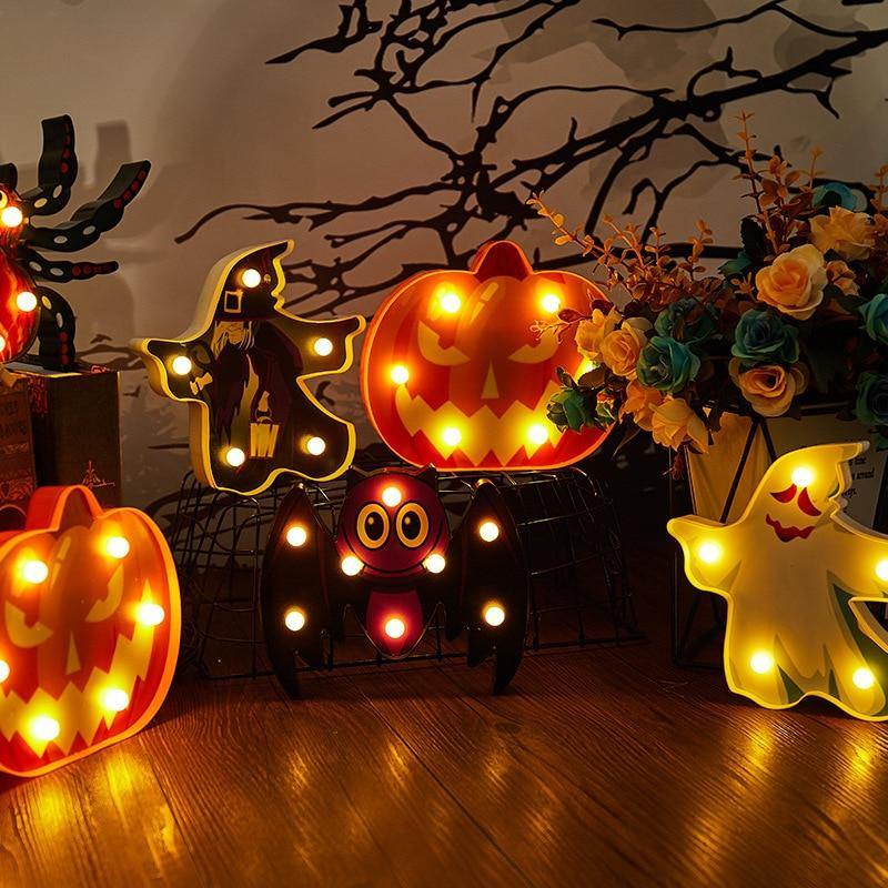 Pumpkin Night Light | Warm White LED & Battery-Operated | Wall-Mountable
