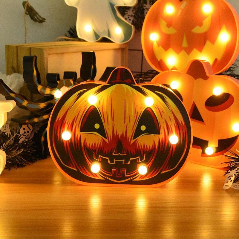 Pumpkin Night Light | Warm White LED & Battery-Operated | Wall-Mountable