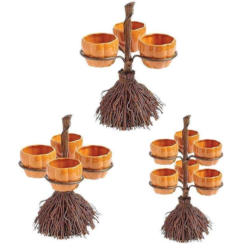 Pumpkin Snack Bowl | Festive Halloween Resin & Iron | Set of 3/4/6