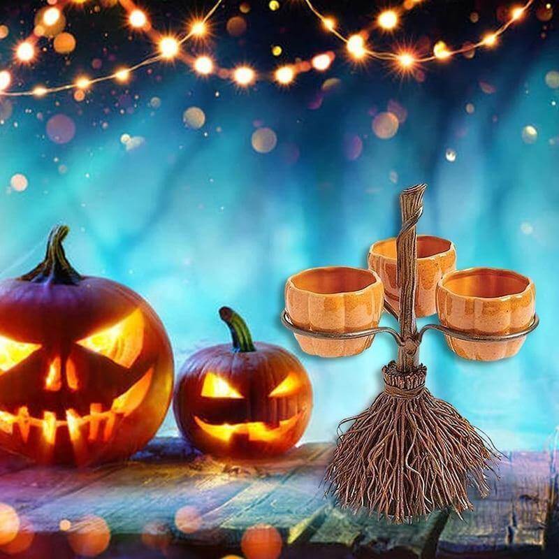 Pumpkin Snack Bowl | Festive Halloween Resin & Iron | Set of 3/4/6