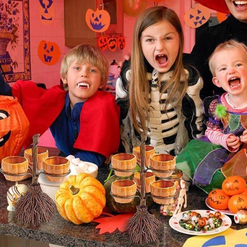 Pumpkin Snack Bowl | Festive Halloween Resin & Iron | Set of 3/4/6