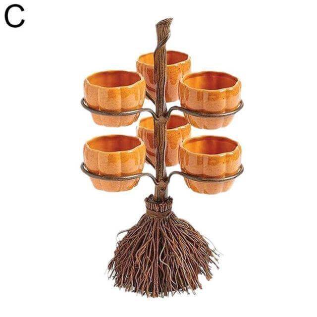 Pumpkin Snack Bowl | Festive Halloween Resin & Iron | Set of 3/4/6