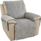 Recliner Cover | Leaf Pattern Soft Microfiber & Non-Slip | 61 × 225 cm