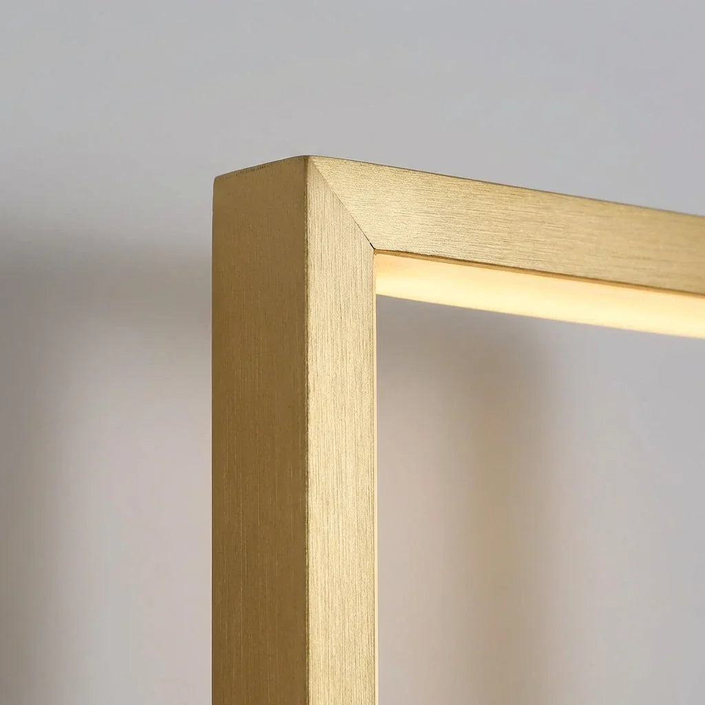 Rectangular Wall Light | Integrated LED & Gold Metal Finish | 30 x 45 cm