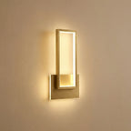 Rectangular Wall Light | Integrated LED & Gold Metal Finish | 30 x 45 cm