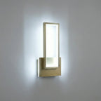 Rectangular Wall Light | Integrated LED & Gold Metal Finish | 30 x 45 cm