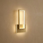 Rectangular Wall Light | Integrated LED & Gold Metal Finish | 30 x 45 cm