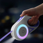 Retractable Dog Leash | LED Light & USB Rechargeable | Up to 30 kg