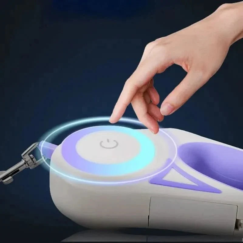 Retractable Dog Leash | LED Light & USB Rechargeable | Up to 30 kg