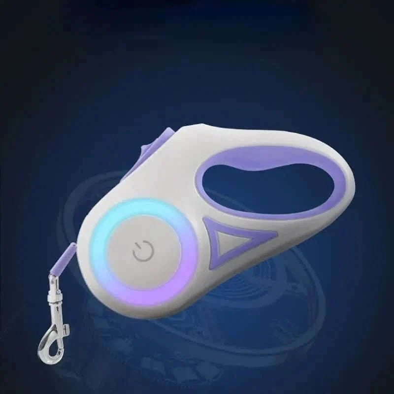 Retractable Dog Leash | LED Light & USB Rechargeable | Up to 30 kg