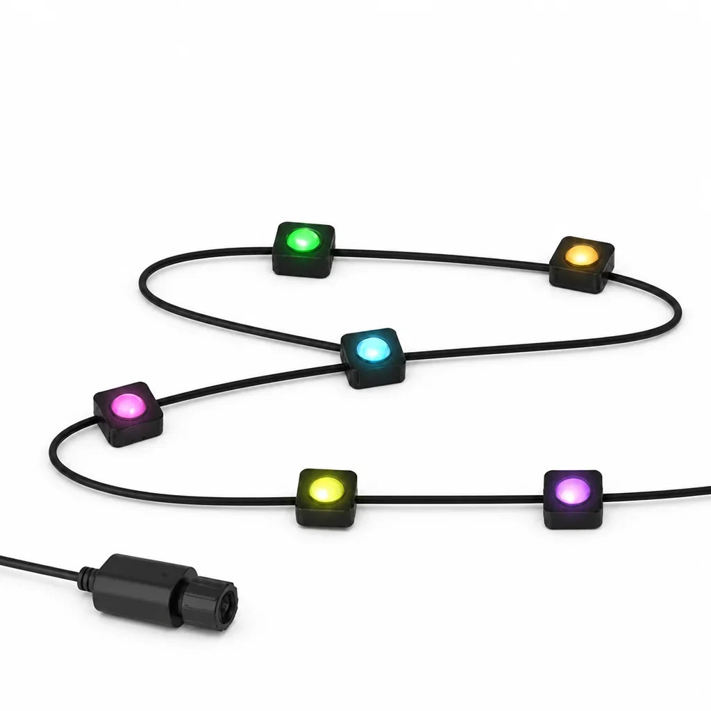 Roof Edge String Lights | RGBICW App-Controlled & Weatherproof | 30 m