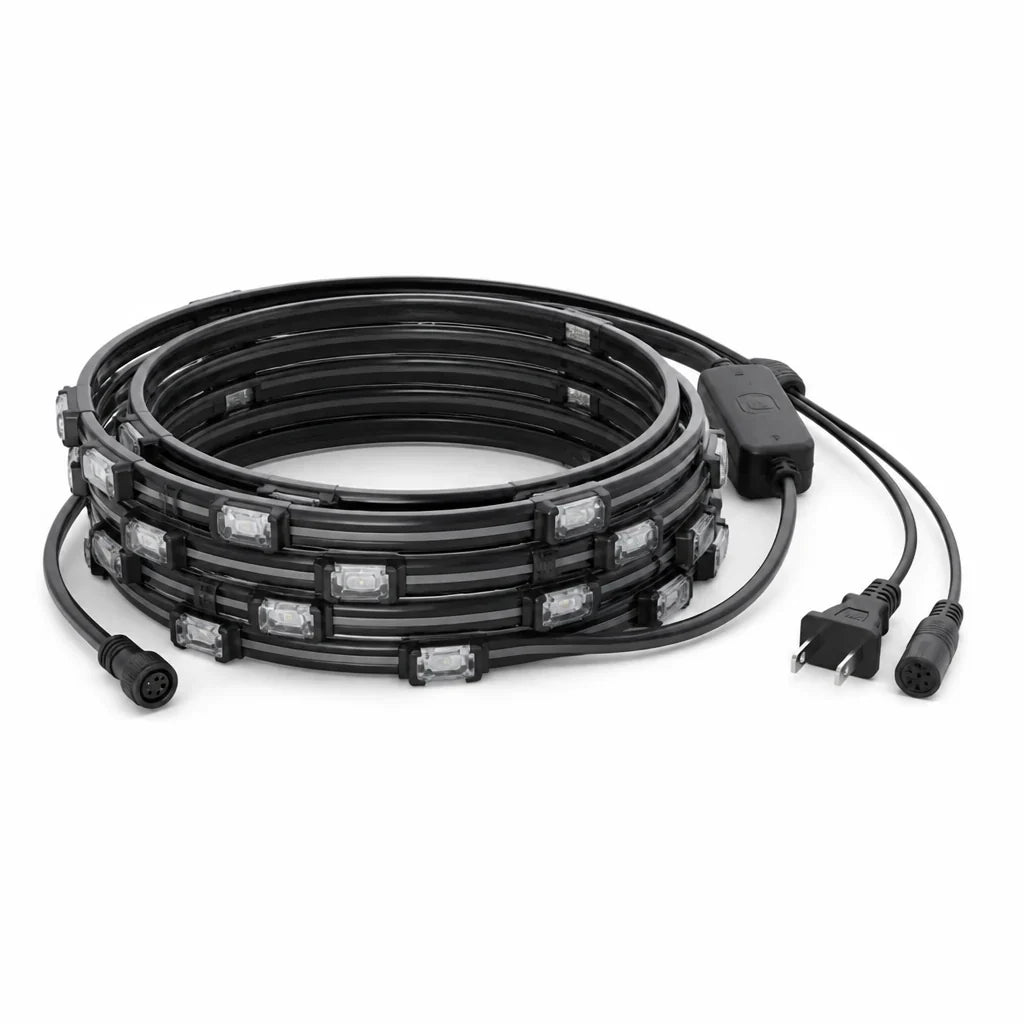 Roof Edge String Lights | RGBICW App-Controlled & Weatherproof | 30 m