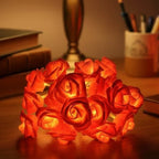 Rose String Lights | Warm White LED & Battery-Powered