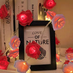 Rose String Lights | Warm White LED & Battery-Powered