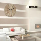 Round Wall Clock | Silent Movement & Wood Frame