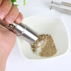 Salt & Pepper Mill | One-Handed Operation & Stainless Steel Grinder | 15.4 cm