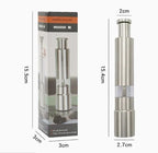 Salt & Pepper Mill | One-Handed Operation & Stainless Steel Grinder | 15.4 cm