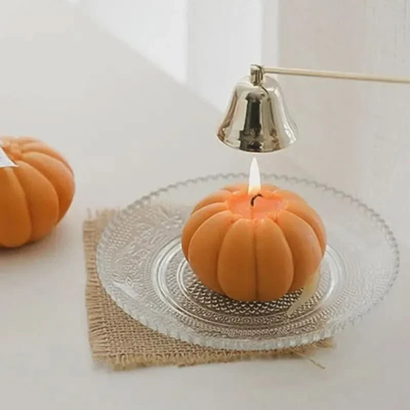 Scented Candle | Handmade Pumpkin Shape & Natural Wax | 7 × 5 cm
