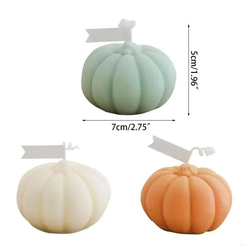 Scented Candle | Handmade Pumpkin Shape & Natural Wax | 7 × 5 cm
