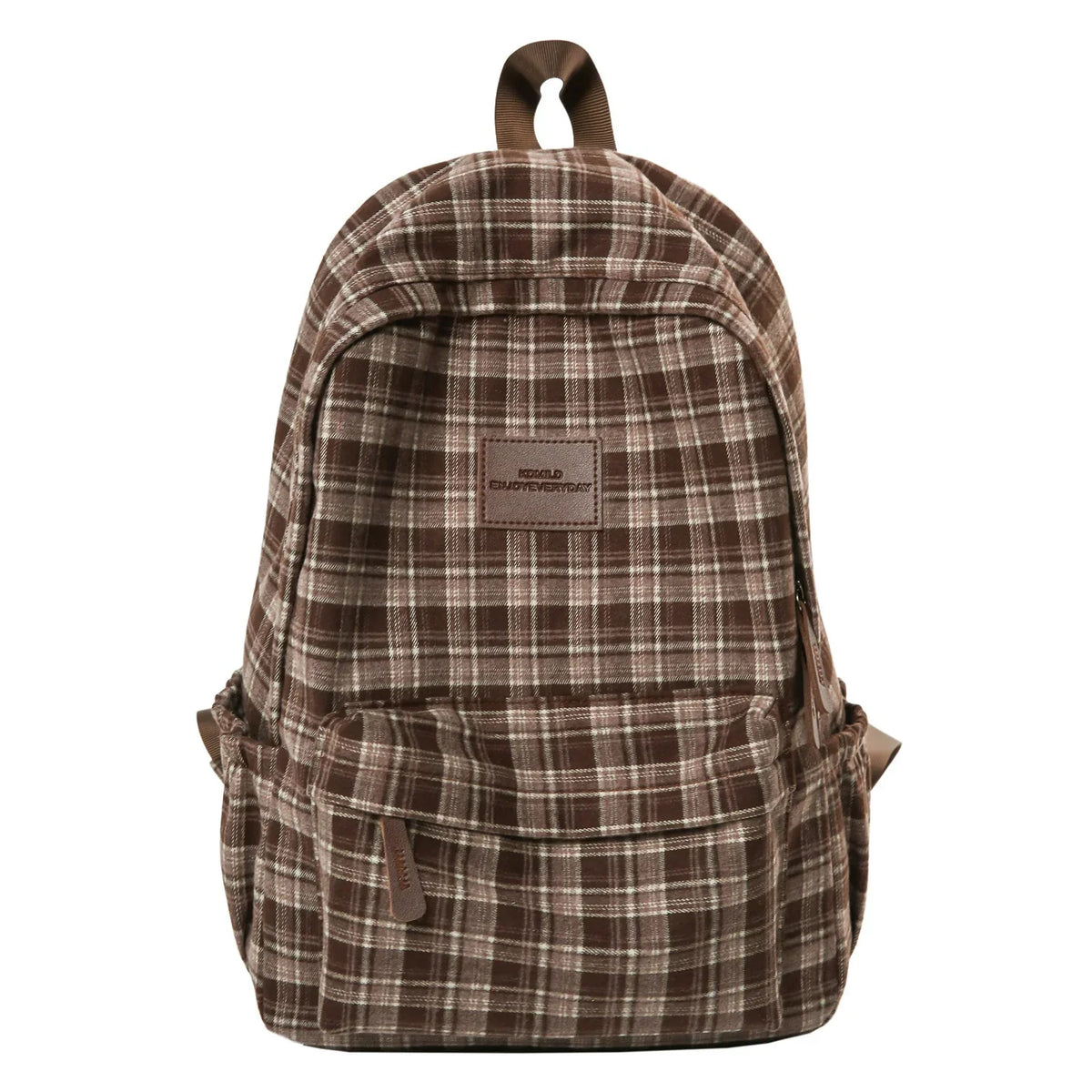School Backpack | Checkered Pattern & Padded Straps | Spacious Laptop Compartment
