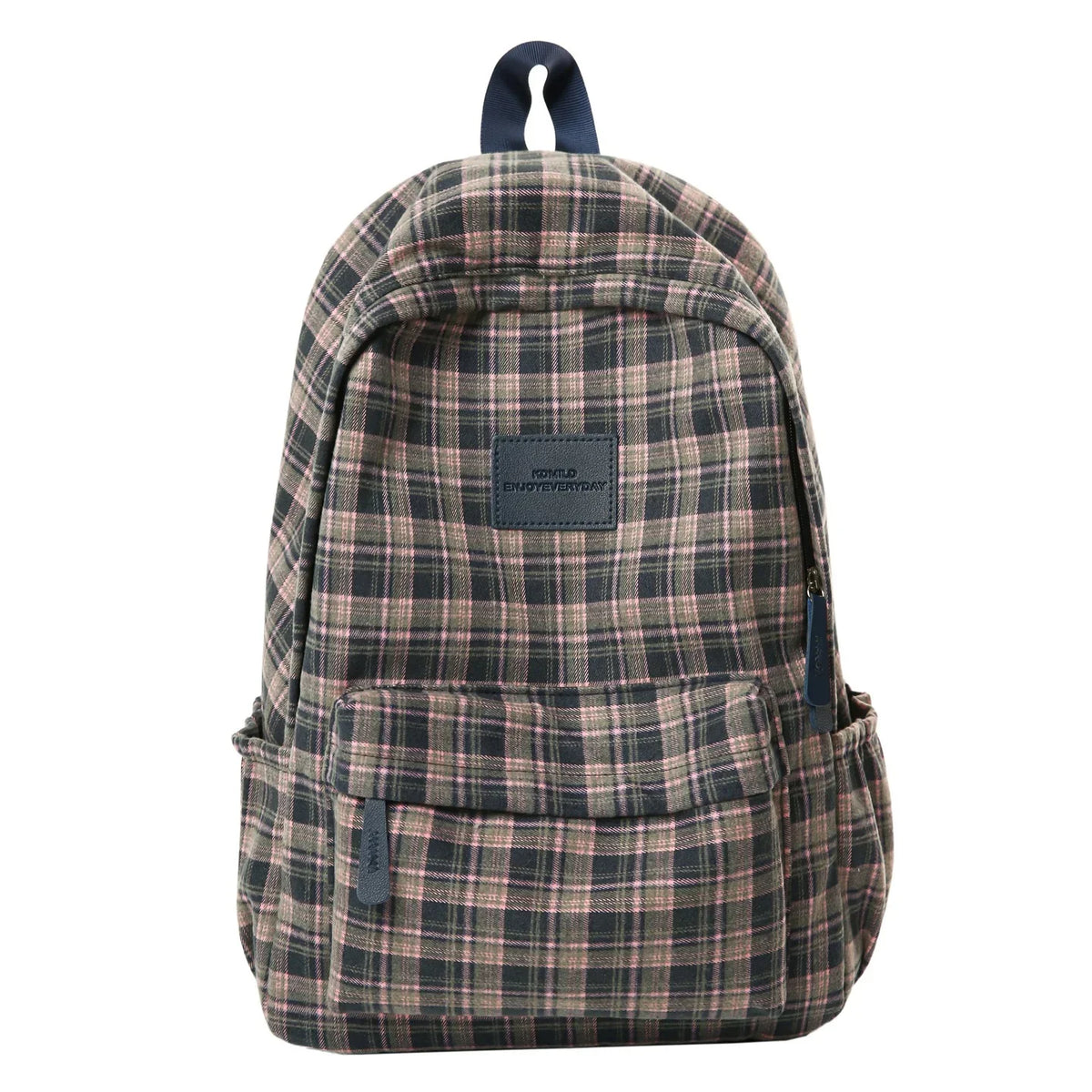 School Backpack | Checkered Pattern & Padded Straps | Spacious Laptop Compartment