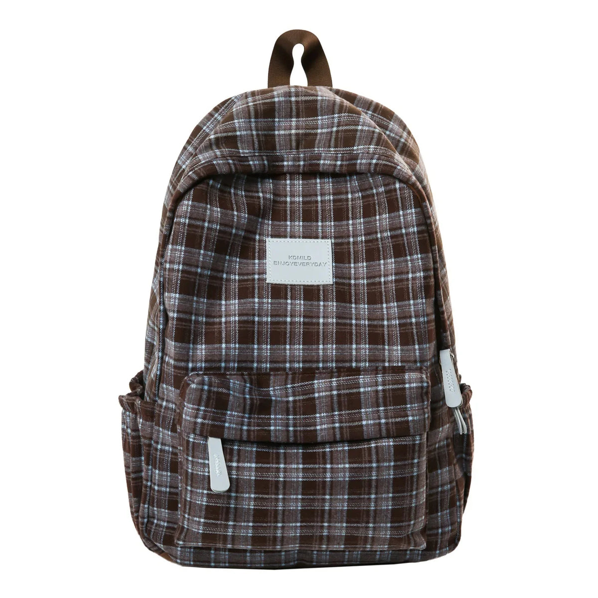 School Backpack | Checkered Pattern & Padded Straps | Spacious Laptop Compartment