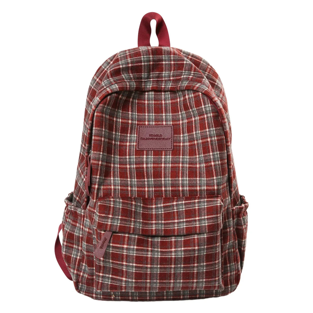 School Backpack | Checkered Pattern & Padded Straps | Spacious Laptop Compartment