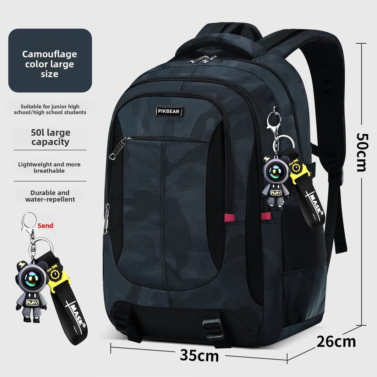 School Backpack | Padded Laptop Pocket & Multiple Compartments | Sizes M-L