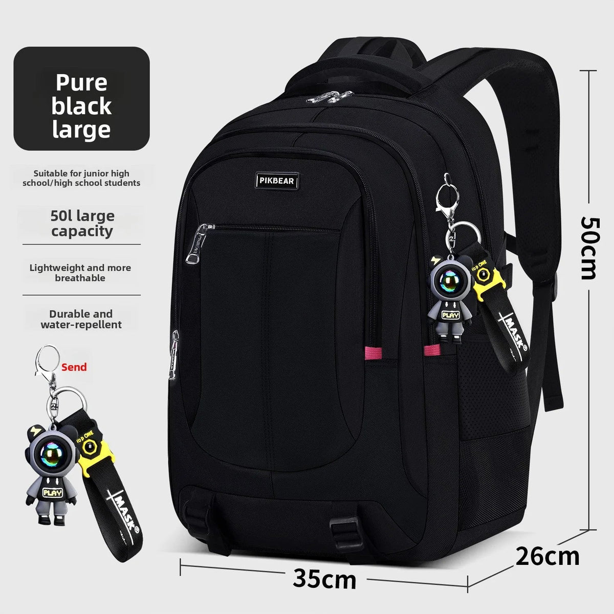 School Backpack | Padded Laptop Pocket & Multiple Compartments | Sizes M-L