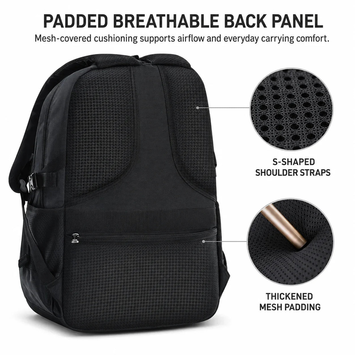 School Backpack | Padded Laptop Pocket & Multiple Compartments | Sizes M-L