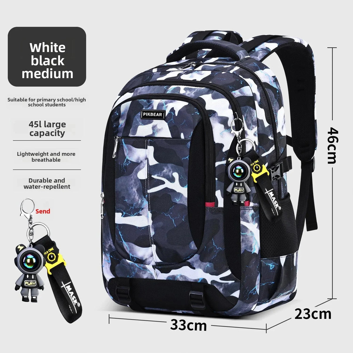 School Backpack | Padded Laptop Pocket & Multiple Compartments | Sizes M-L