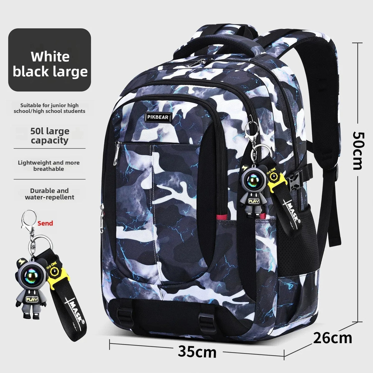 School Backpack | Padded Laptop Pocket & Multiple Compartments | Sizes M-L