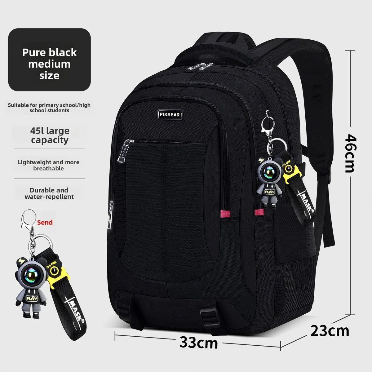 School Backpack | Padded Laptop Pocket & Multiple Compartments | Sizes M-L