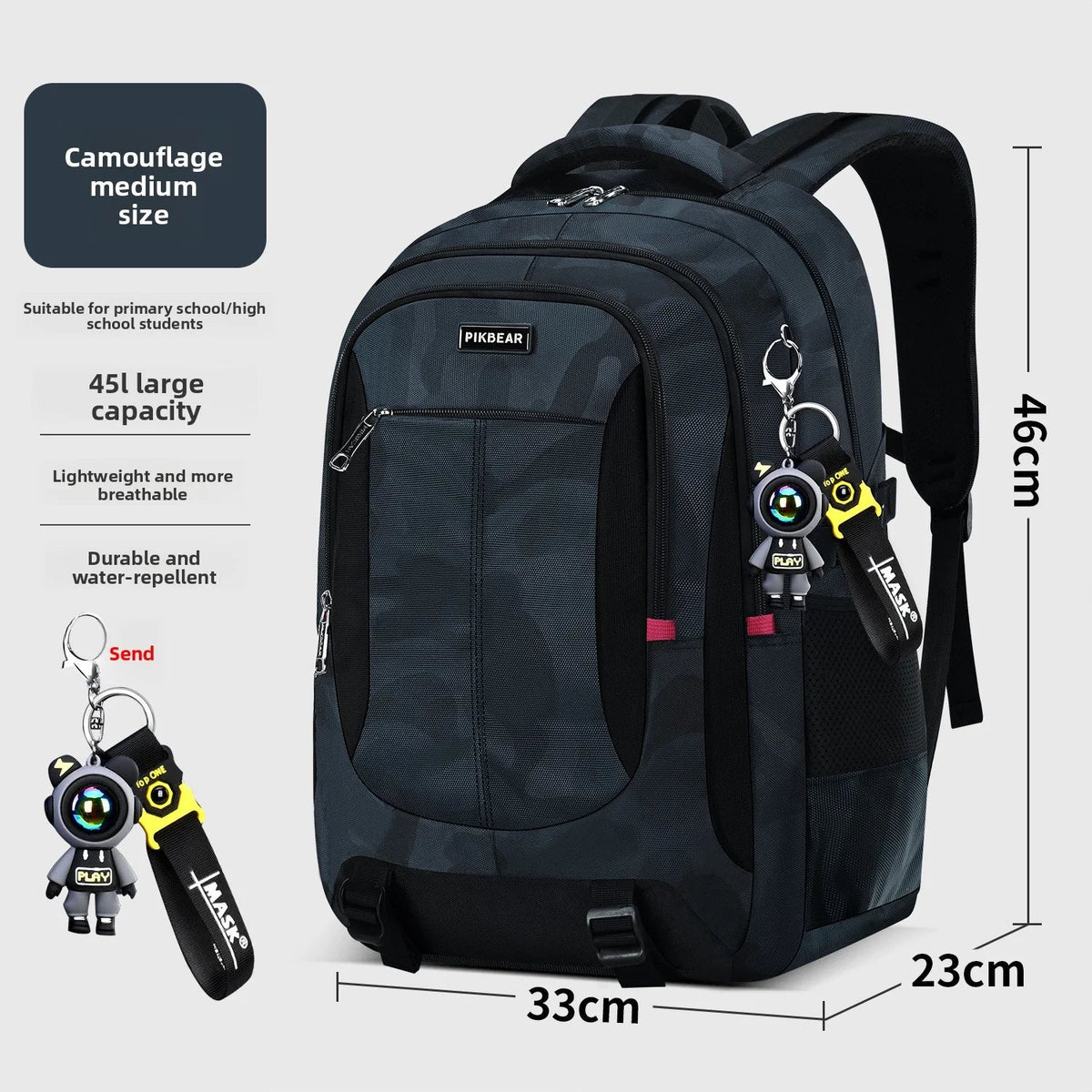 School Backpack | Padded Laptop Pocket & Multiple Compartments | Sizes M-L