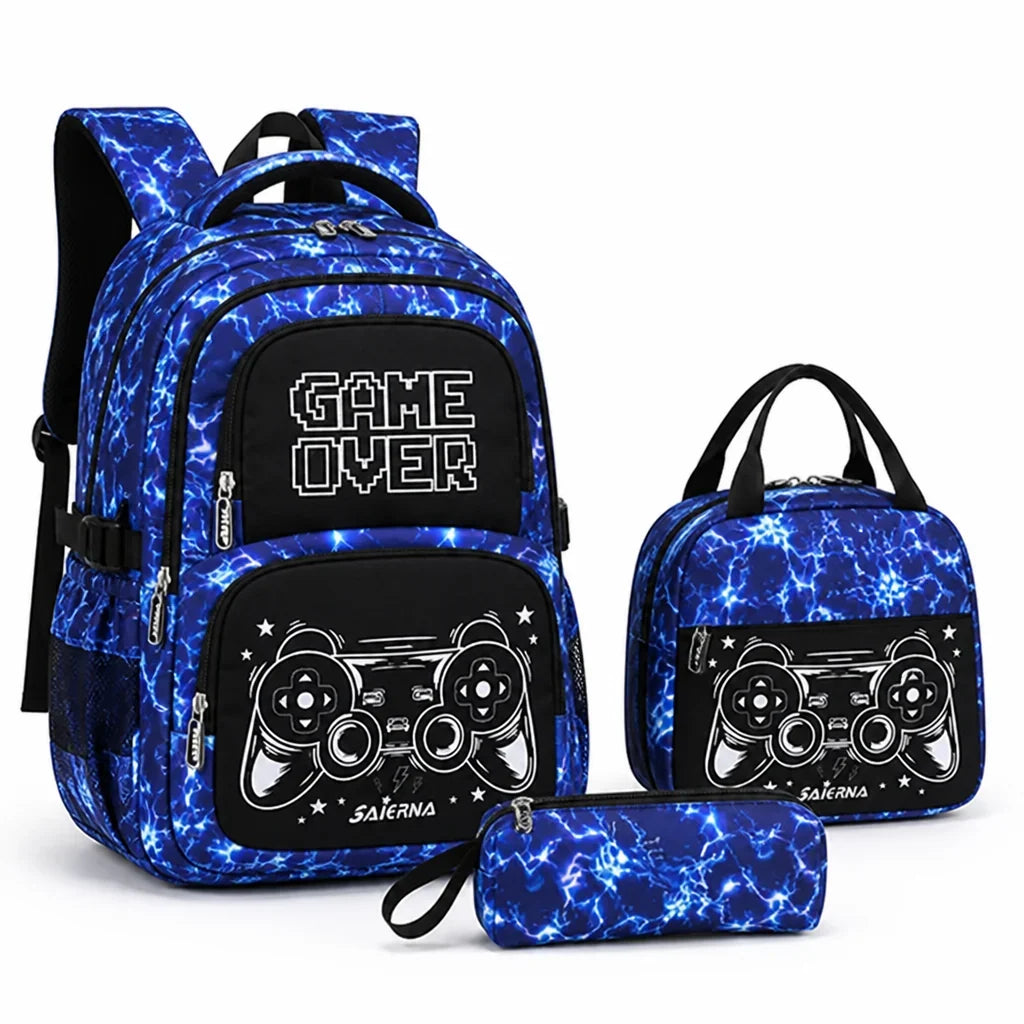 School Backpack Set | Insulated Lunch Box & Ergonomic Straps | 3-Piece Set